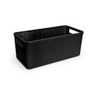 Cesto Eco Juta Preto Alongado Médio Nitron