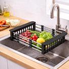 Cesto Escorredor Pia Ajustável Inox Multiuso Cozinha