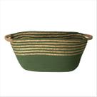 Cesto Fibra Natural Algodão Verde Com Alça 50 X 33 X 24 CM Cesto Fibra Natural Algodão Verde Com Alça 50 X 33 X 24 CM
