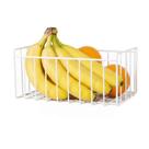 Cesto Fruteira de Parede 20cm Aramado Multiuso para Cozinha Lavanderia Quarto N0 Branco