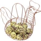 Cesto Galinha Porta Ovos Aramado Decorativo 18 Ovos Amarelo