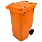 Cesto Gari Laranja 240L com Rodas 200mm - Bralimpia