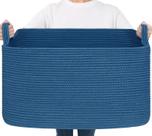 Cesto Grande de Cuerda de Algodón Goodpick 55x38x30 cm para Almacenaje Cesto Grande de Cuerda de Algodón Goodpick 55x38x30 cm para Almacenaje