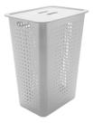 Cesto Grande Para Roupas Sujas Com Tampa Lavabo Banheiro Marca OU