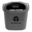 Cesto Individual Coleta Seletiva 40 L Para Poste Ou Parede Cinza