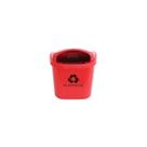 Cesto Individual Coleta Seletiva 40 L Para Poste Ou Parede Vermelho