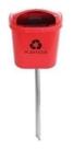 Cesto Individual Coleta Seletiva 40 Litros Com Poste 4 Unid