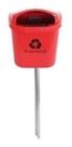 Cesto Individual Coleta Seletiva 40 Litros Com Poste 4 Unid