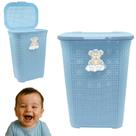 Cesto Infantil Bebê Mamãe Organizador 30L Azul Resistente