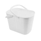 Cesto Juta Com Alça Branco 17,5x17,5x25,3cm - Nitron Nitron