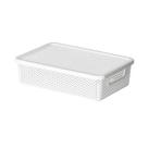 Cesto Linea Organizador Com tampa e Alça 8cm x 26cm x 36cm
