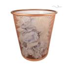 Cesto lixeira aramada escritório rose gold 10l