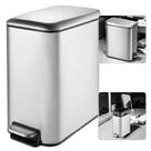 Cesto Lixeira Lixo Inox Linea Retangular Multiuso 5 Litros Compacta Higiênica Escritório Cozinha Banheiro