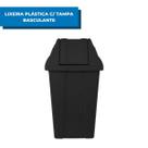 Cesto Lixeira Plástica Tampa Vai e Vem Basculante 60 Litros