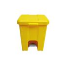 Cesto Lixeira Quadrada Plastica Com Pedal 25 Litros Cor Amar