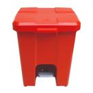 Cesto Lixeira Quadrada Plastica Com Pedal 25 Litros Vermelho