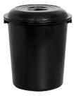 Cesto Lixo Agua Gigante Tampa Alça 100l Lavanderia Rischioto Cor Preto