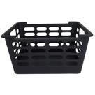 Cesto Multiuso Atenas Pequeno 25x15,5x29,5 Preto Arqplast