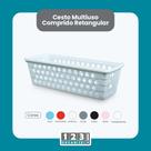 Cesto Multiuso Comprido Retangular Branco 28x11x8 Cm 123Organizei
