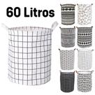 Cesto Multiuso De Brinquedos Roupa Suja Tecido Dobrável 60 Litros