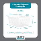 Cesto Multiuso Organizador Médio Transparente 20x15,5x6,5Cm Cesto Multiuso Organizador Médio Transparente 20x15,5x6,5Cm