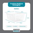 Cesto Multiuso Organizador Médio Transparente 20x15,5x6,5Cm Cesto Multiuso Organizador Médio Transparente 20x15,5x6,5Cm