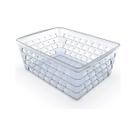 Cesto Multiuso Organizador Pequeno 16x12x6Cm Transparente 123Organizei