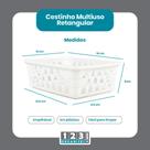 Cesto Multiuso Organizador Pequeno Branco 16x12x6Cm