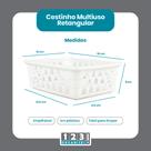 Cesto Multiuso Organizador Pequeno Branco 16x12x6Cm