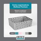 Cesto Multiuso Organizador Premium Cinza 123Organizei Cesto Multiuso Organizador Premium Cinza 123Organizei