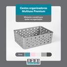 Cesto Multiuso Organizador Premium Cinza 123Organizei Cesto Multiuso Organizador Premium Cinza 123Organizei