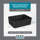 Cesto Multiuso Organizador Premium Preto 123Organizei Cesto Multiuso Organizador Premium Preto 123Organizei