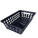 CESTO MULTIUSO PRETO 19x8x29CM CESTINHO CESTINHA VAZADA CT-03