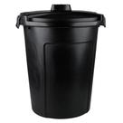 Cesto Multiuso Roupeiro com Tampa 60L 3UD Plastic 230 Preto