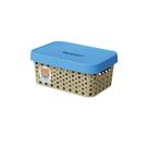 Cesto organizador 4,5l com tampa baby menino azul