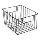 Cesto Organizador Aramado Médio 21x27x15cm Preto Praticidade e Estilo para sua Casa
