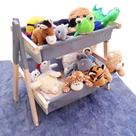 Cesto Organizador Brinquedos Montessori Infantil Cinza