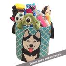 Cesto Organizador Brinquedos Pet Tam. M - Husky Siberiano