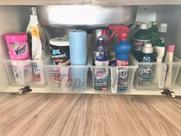 Cesto Organizador C/Alça Cozinha Geladeira Armário Kit/3unds