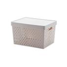 Cesto Organizador C/ Tampa 39 X 29 X 24 Cm Quadratta Creme