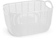 Cesto Organizador Cesta Multiuso Vime Decorativo Branco Cesto Organizador Cesta Multiuso Vime Decorativo Branco