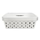 Cesto organizador cinza com tampa 11 litros Cesto organizador cinza com tampa 11 litros