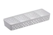 Cesto Organizador Com Divisorias Quadratta 33X11X5 Branco
