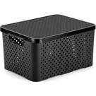 Cesto Organizador com Tampa 16L - PRETO