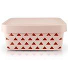Cesto Organizador com Tampa Linha Loft - M Rosa Cesto Organizador com Tampa Linha Loft - M Rosa