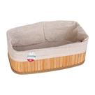 Cesto Organizador de Bambu com Forro 26 x 17 x 10 cm - Zein Cesto Organizador de Bambu com Forro 26 x 17 x 10 cm - Zein