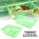Cesto Organizador de Geladeira Ajustável Cestinha Porta Ovos Legumes Frutas