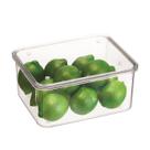 Cesto organizador de geladeira com tampa de 2,7 litros cristal