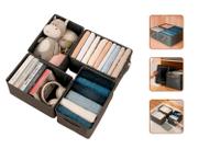 Cesto Organizador De Guarda Roupa Gavetas Closet Tecido Dobrável e Lavável Multiuso Cesto Organizador De Guarda Roupa Gavetas Closet Tecido Dobrável e Lavável Multiuso