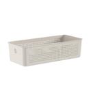 Cesto Organizador Empilhável Multiuso Flow Bege 34x15x9cm Ou